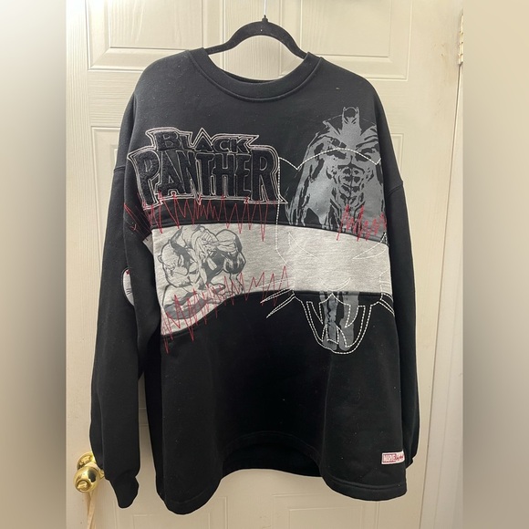 Black Panther Marvel By Johnny Blazer Sweater - Picture 1 of 10